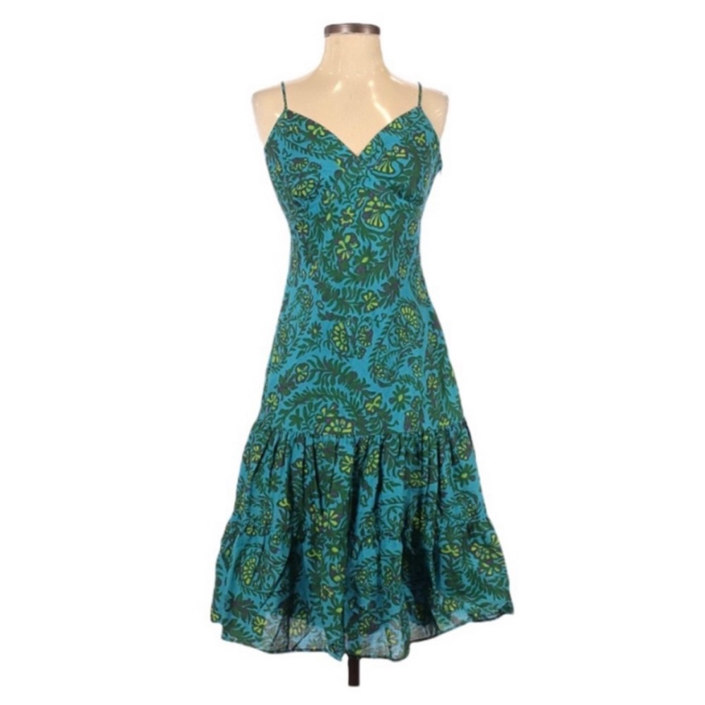 Gap Tropical Drop Waist Tiered Cotton Dress